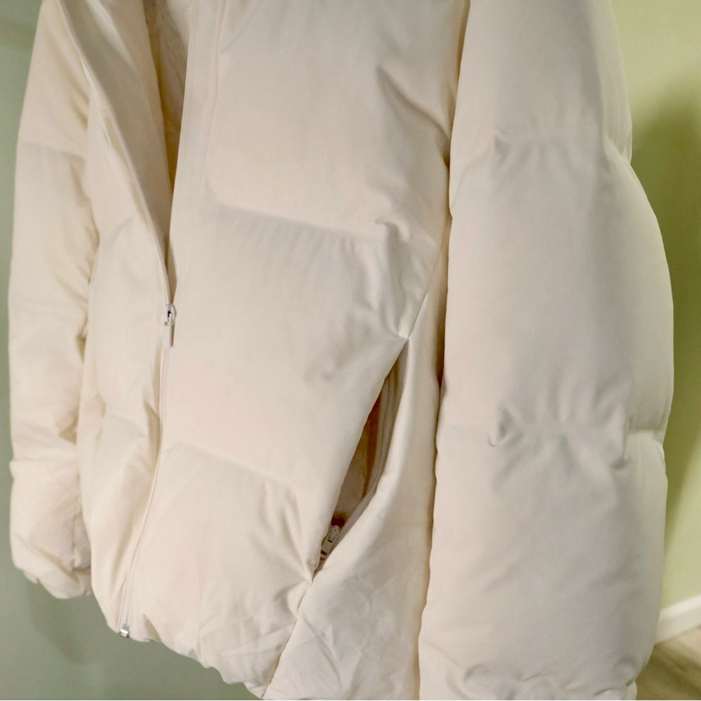 Uniqlo Women's Off-White Puffer Jacket Seamless Down Parka - Picture 10 of 14